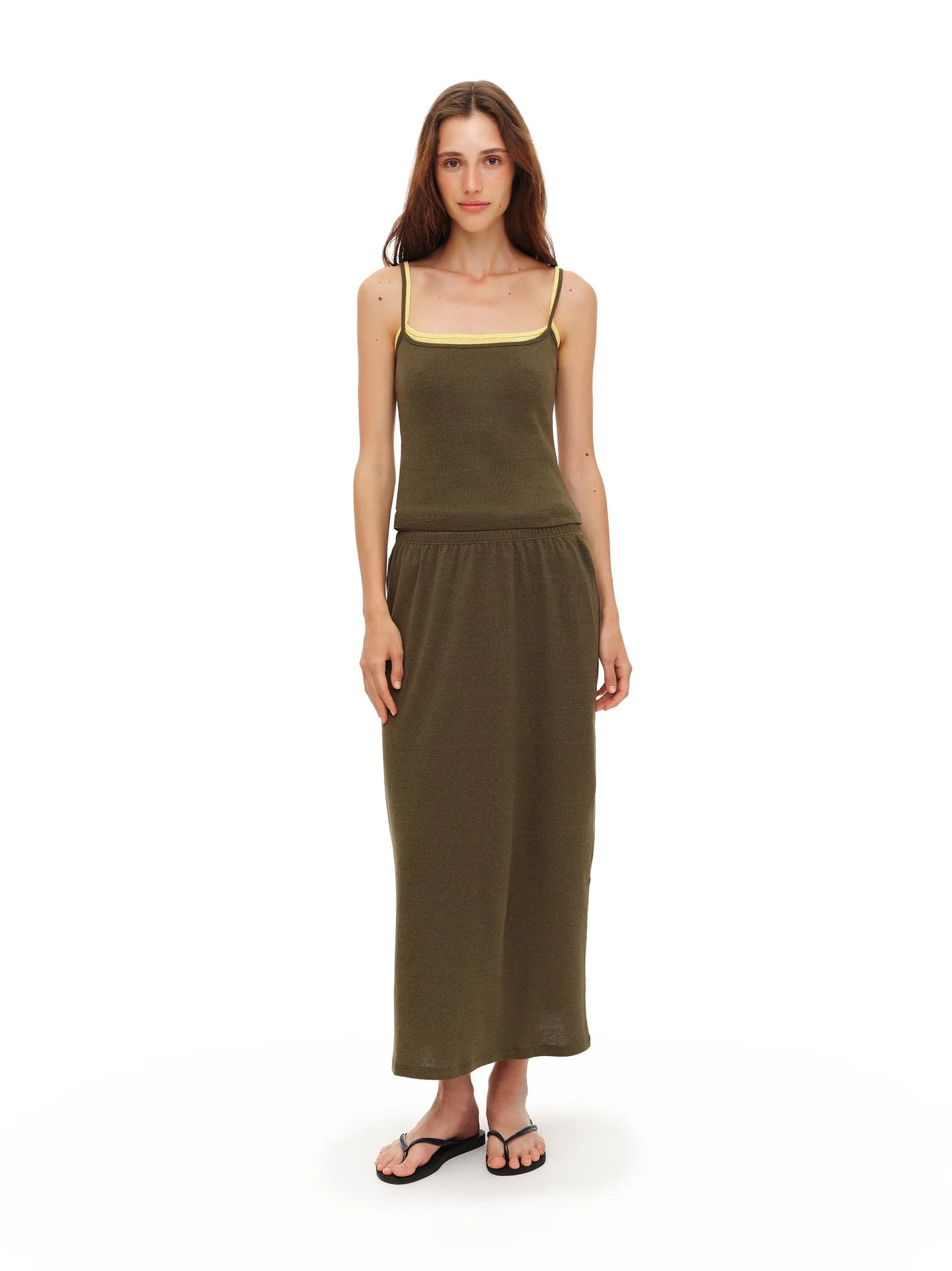 LIGHT KHAKI STRAP TOP