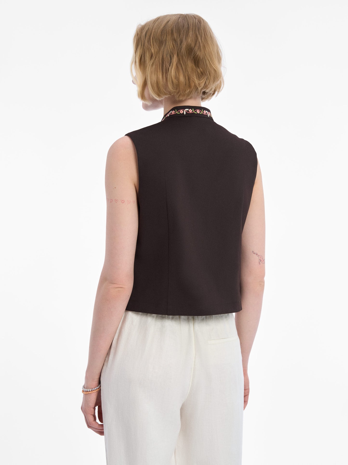"KETIAH" VEST IN DARK BROWN