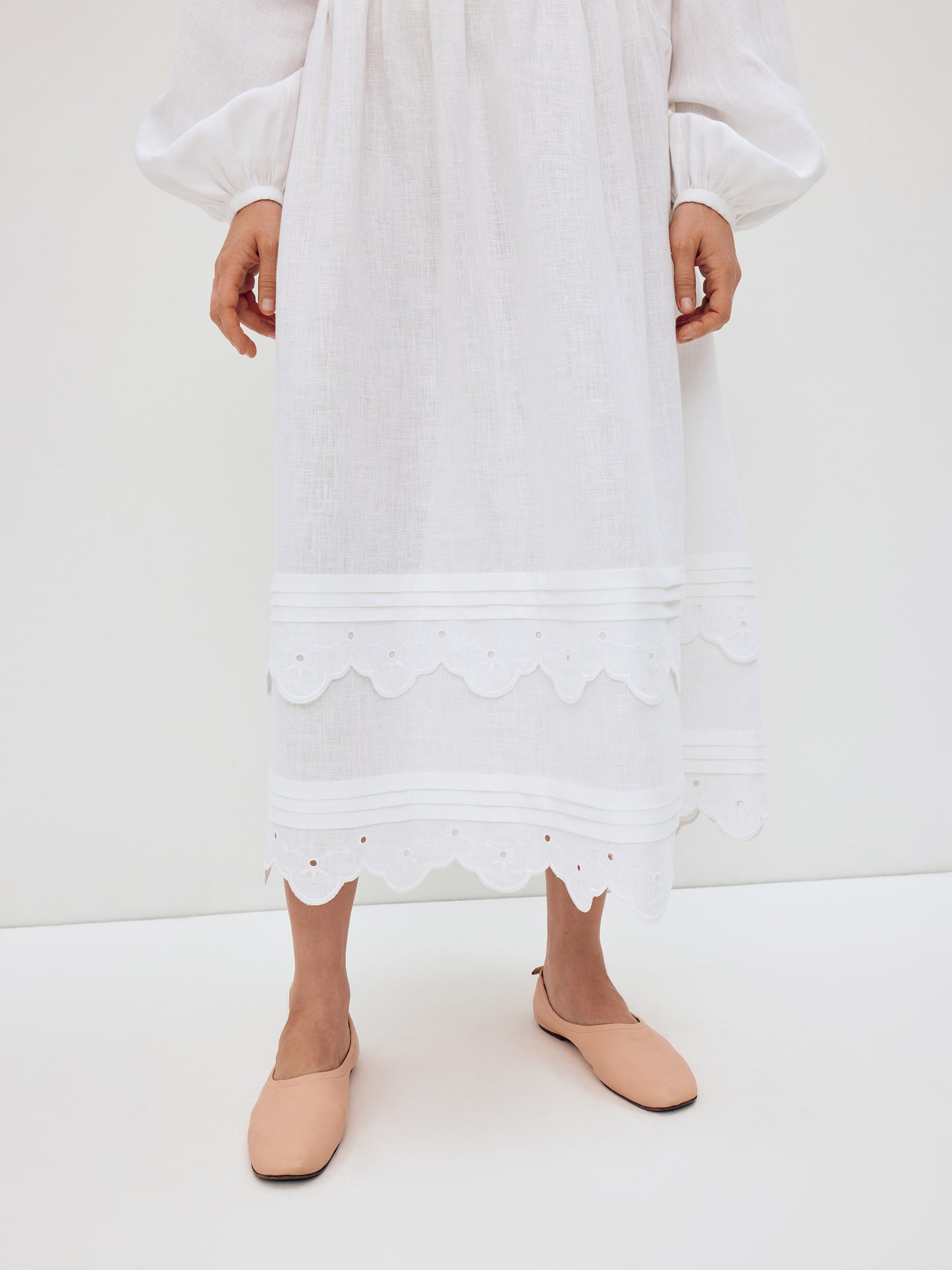 ETNODIM LONG EMBROIDED DRESS WITH FASTENING "VINOK"
