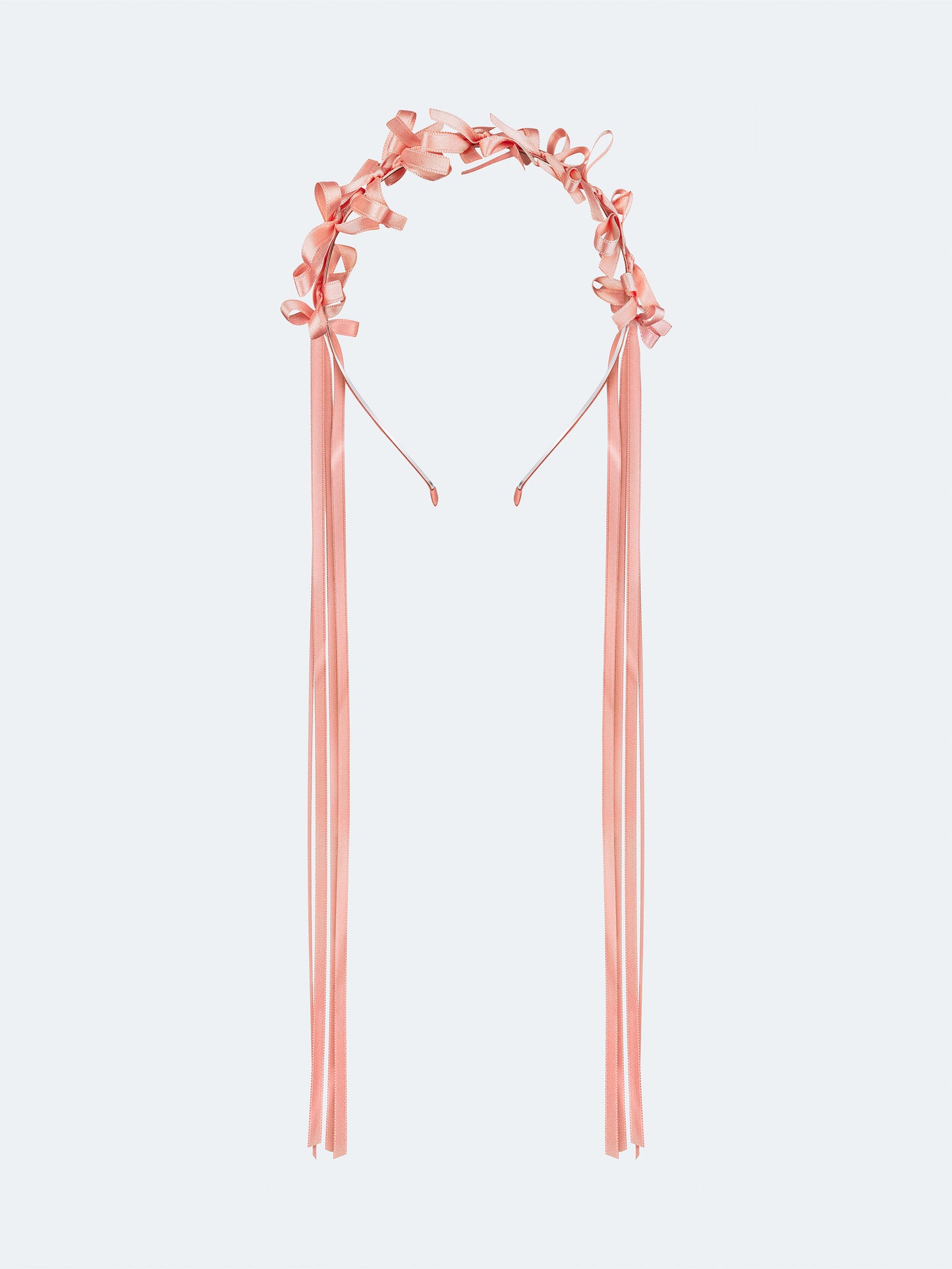 ETNODIM LIGHT SUMMER WREATH OF PEACH-COLORED SATIN THREAD "LEBIDKA"