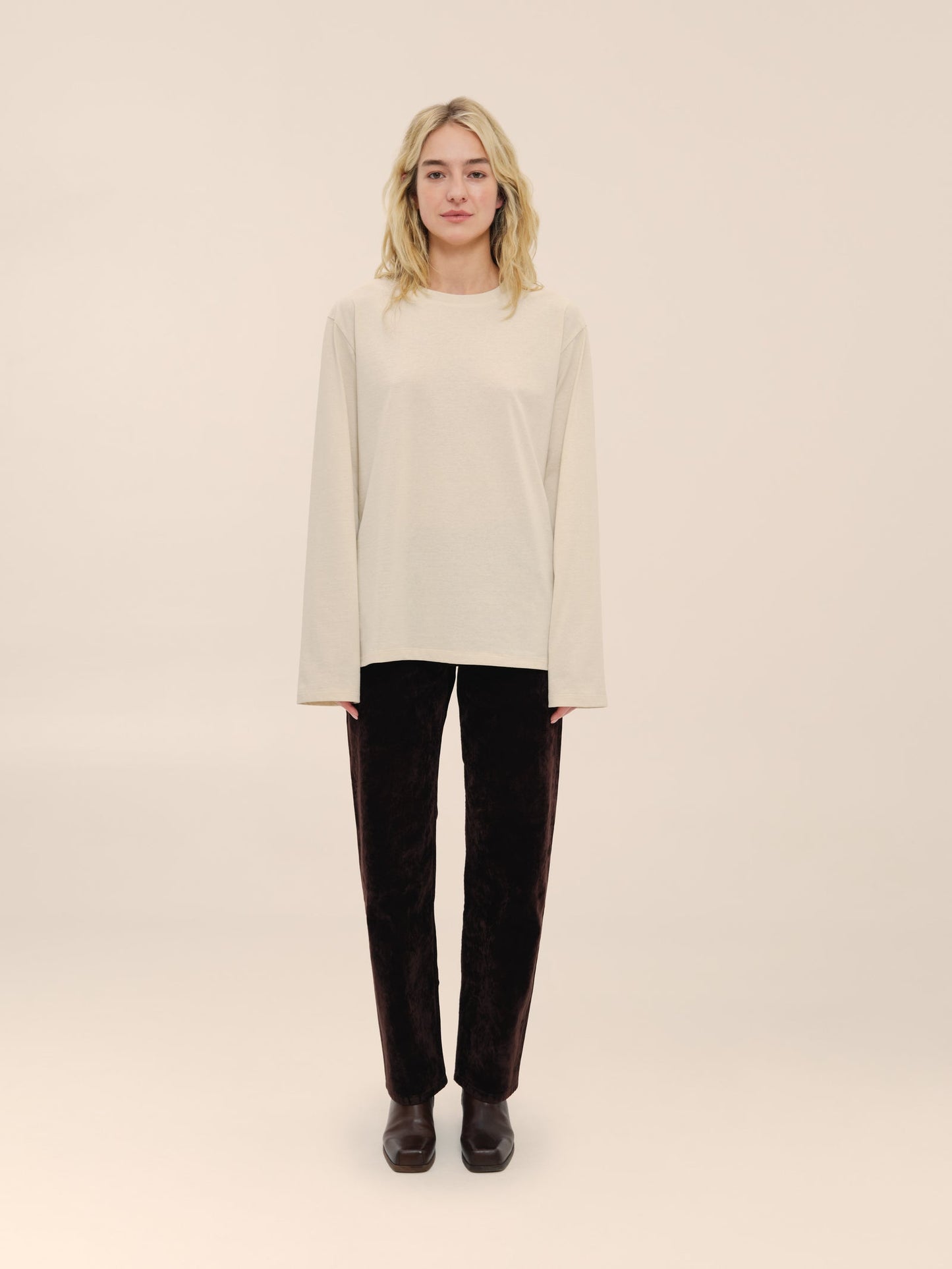 KATSURINA LONGSLEEVE OF RECYCLED COTTON IN MILK