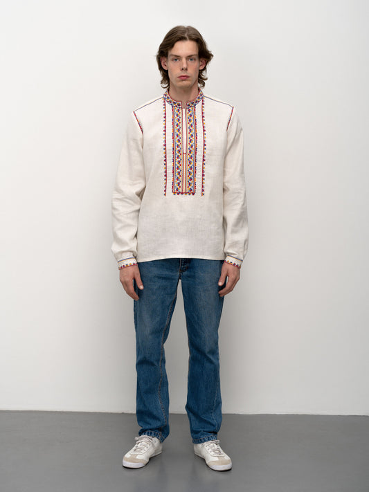MEN'S SHIRT WITH EMBROIDERY "YAVORIVSKA"