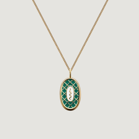 GUNIA SERPENT NECKLACE IN EMERALD GREEN