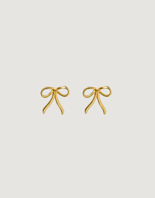 KOPI MINI RIBBON EARRINGS GOLD