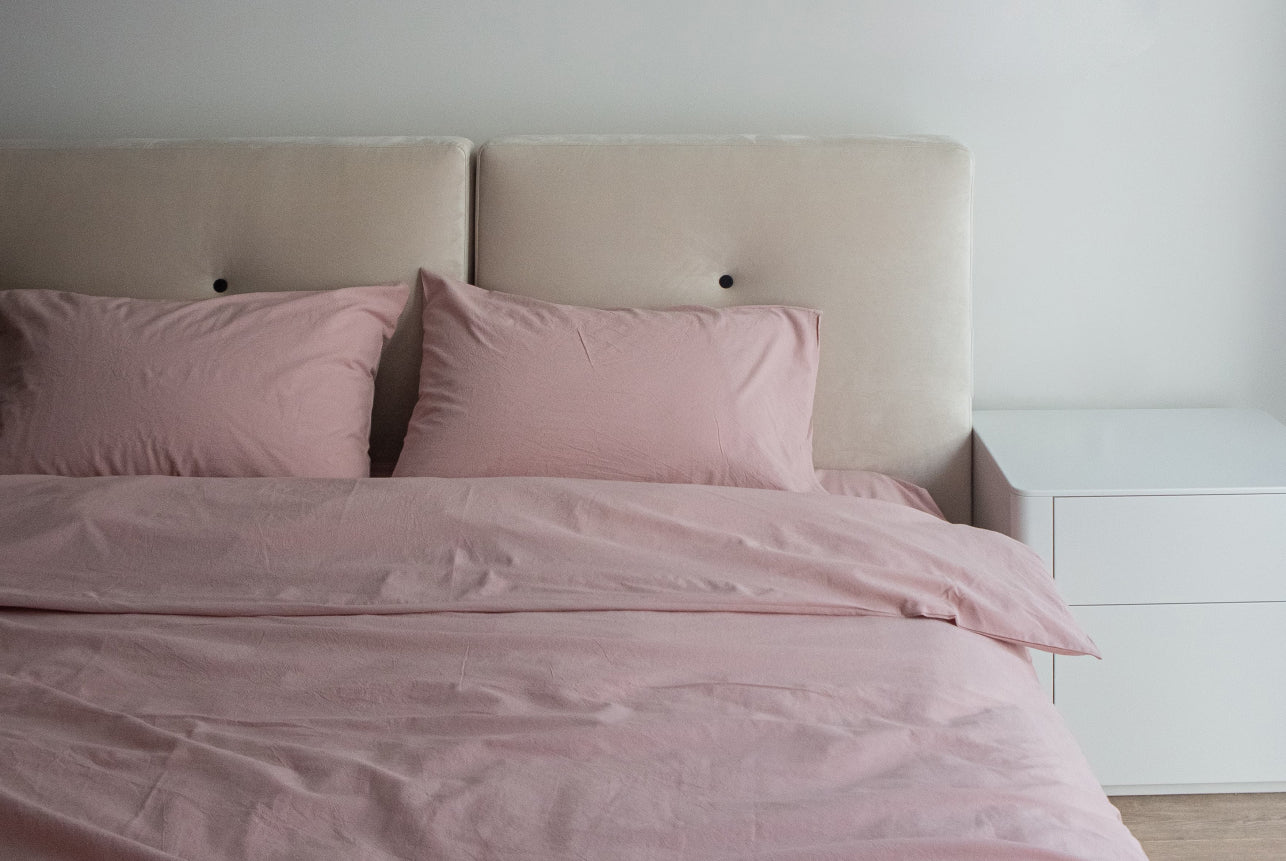 HOME ME KING DOUBLE SET WITH ELASTIC SHEET "POWDER WEST"