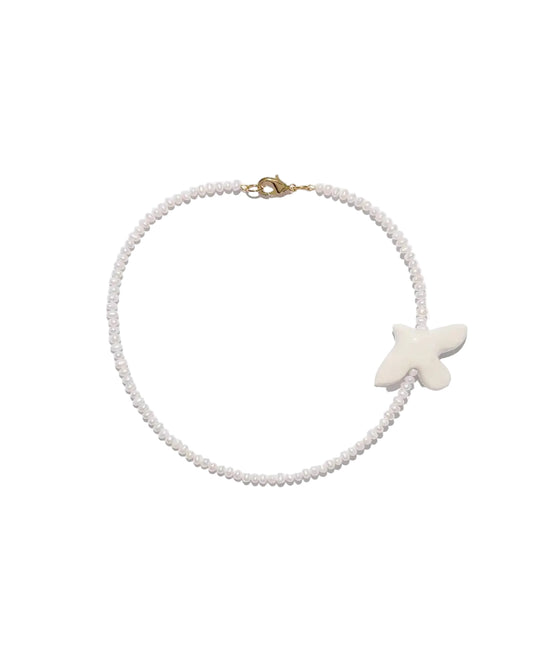 NECKLACE MYRNI WITH SMALL PEARLS AND BIRD