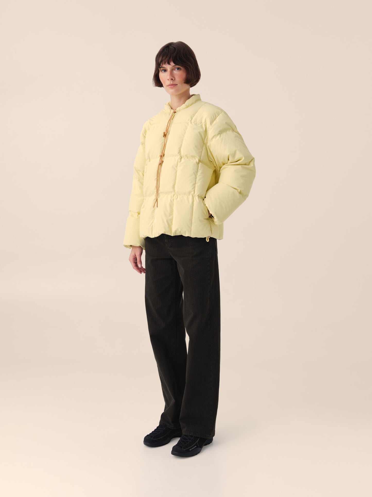 LIGHT DOWN JACKET IN SOFT YELLOW