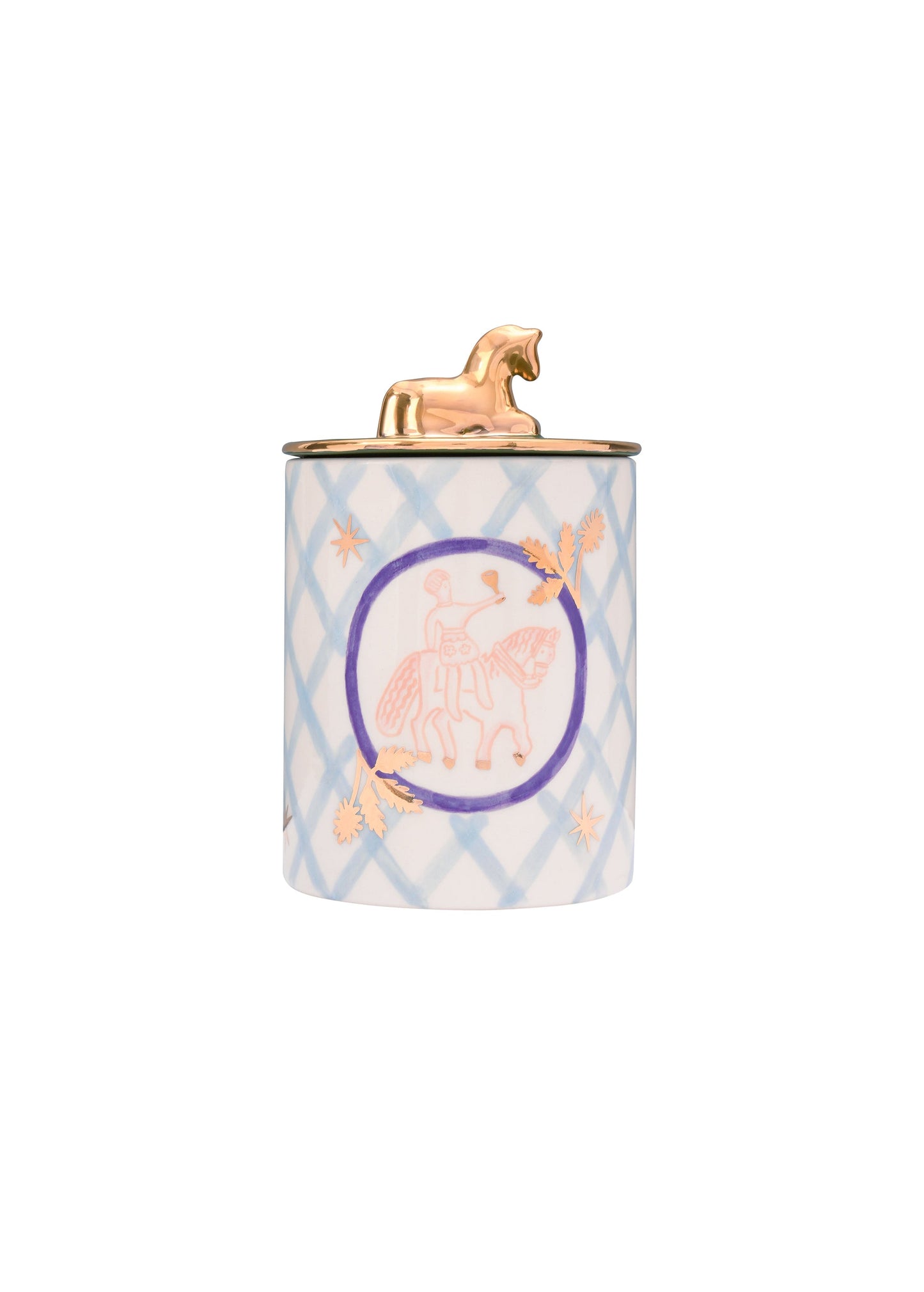 HORSEMAN SUGAR BOWL IN BLUE