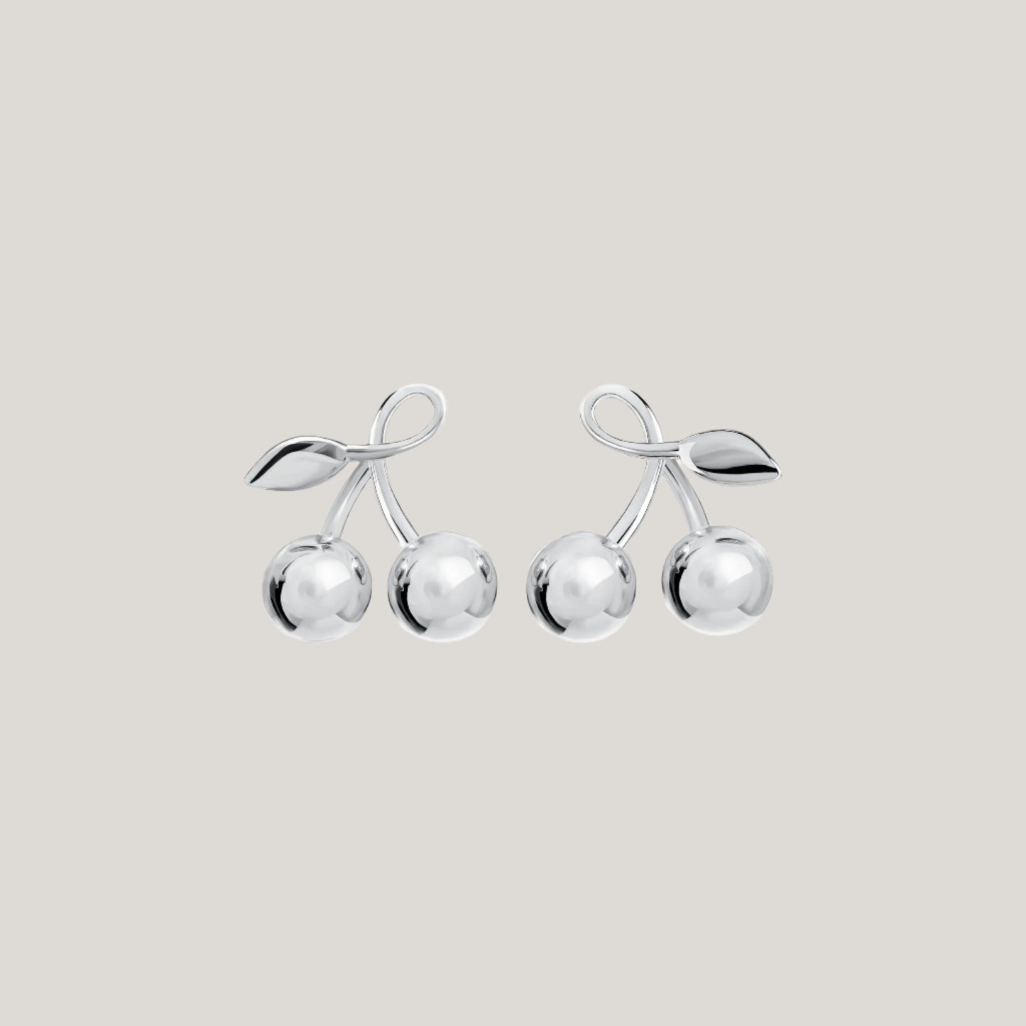KOPI EARRINGS CHERRY SILVER