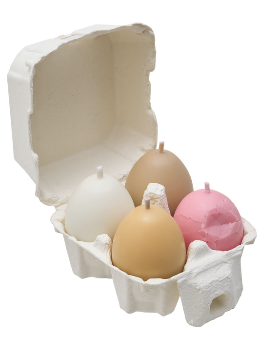 EGGS CANDLES SET 4 PIECES