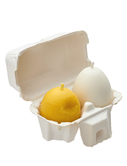 EGGS CANDLES SET 2 PIECES