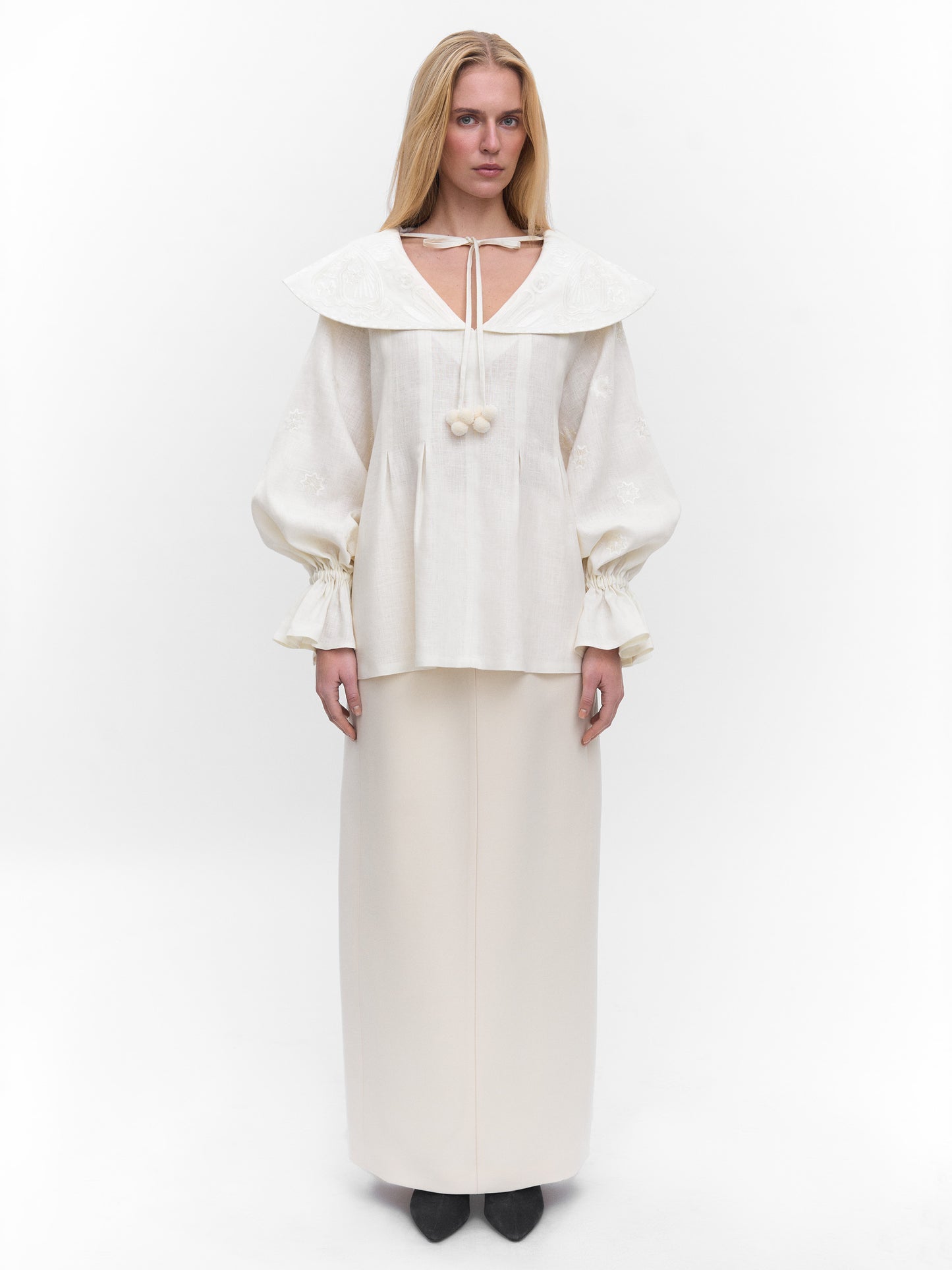 MILKY WHITE BLOUSE "LEHIT"