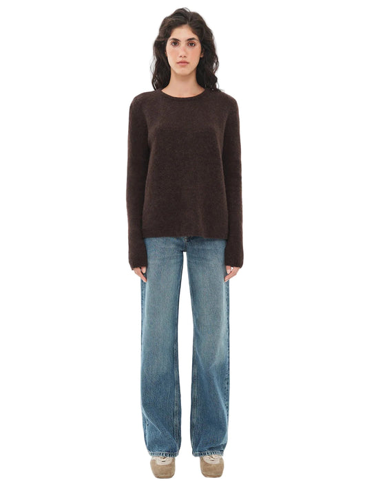 KATSURINA OVERSIZED SWEATER IN DARK BROWN