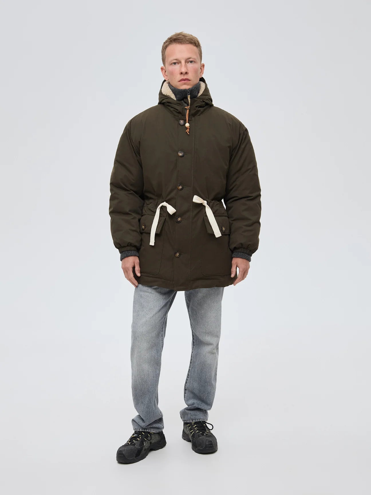 RELAXED PARKA IN KHAKI