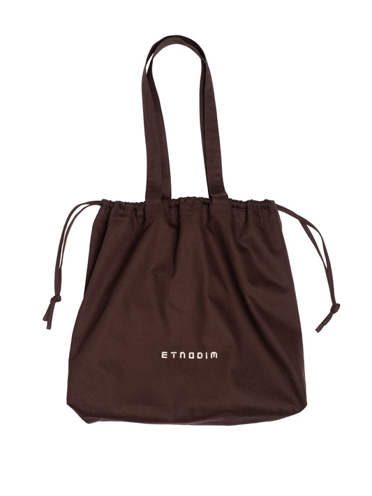 BROWN COTTON TOTE (SHOPPER) BAG